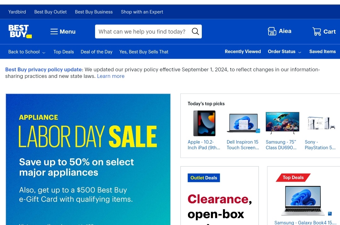 Best buy website 