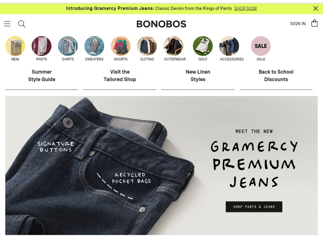 Bonobos website 