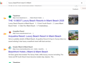 luxury beachfront resort in Miami