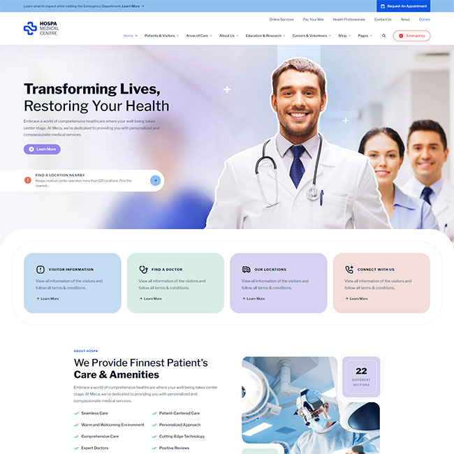 hospital website